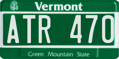 VT license plate ATR470