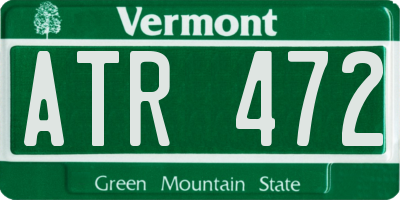 VT license plate ATR472