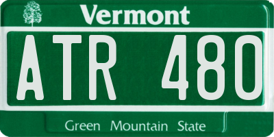 VT license plate ATR480