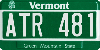 VT license plate ATR481