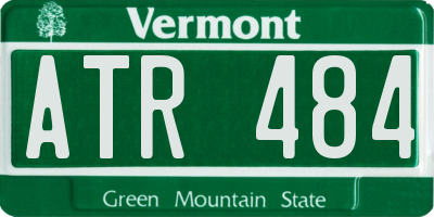VT license plate ATR484