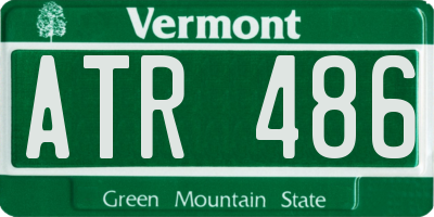 VT license plate ATR486