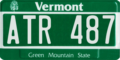 VT license plate ATR487