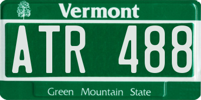 VT license plate ATR488