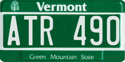 VT license plate ATR490