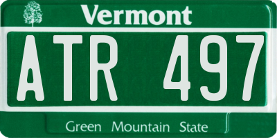 VT license plate ATR497