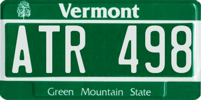 VT license plate ATR498