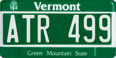 VT license plate ATR499