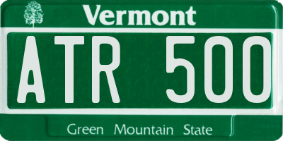 VT license plate ATR500
