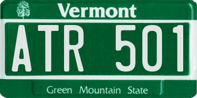 VT license plate ATR501