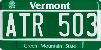 VT license plate ATR503