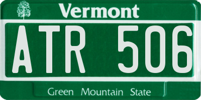 VT license plate ATR506