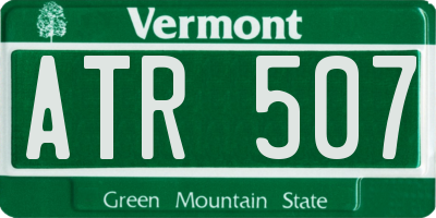 VT license plate ATR507