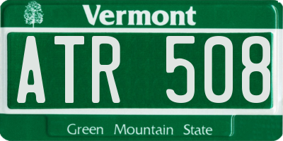 VT license plate ATR508