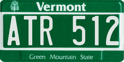 VT license plate ATR512
