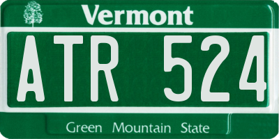 VT license plate ATR524