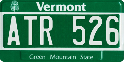 VT license plate ATR526