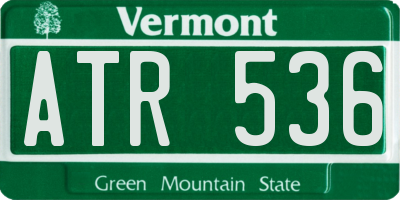 VT license plate ATR536