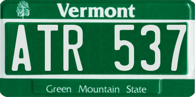 VT license plate ATR537
