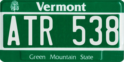 VT license plate ATR538