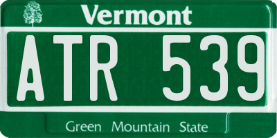 VT license plate ATR539