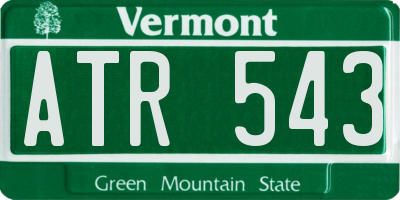 VT license plate ATR543