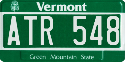 VT license plate ATR548