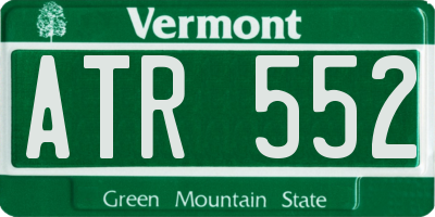 VT license plate ATR552