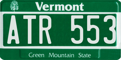 VT license plate ATR553