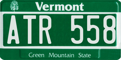 VT license plate ATR558