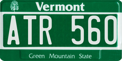 VT license plate ATR560