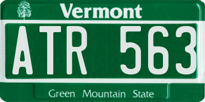 VT license plate ATR563