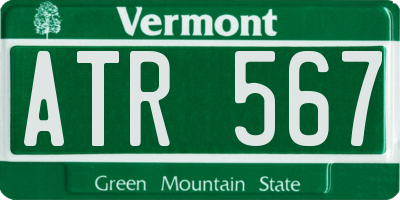 VT license plate ATR567