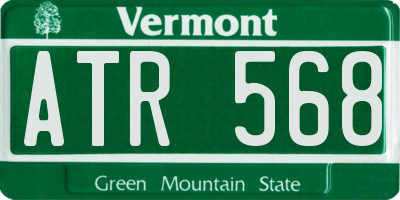 VT license plate ATR568