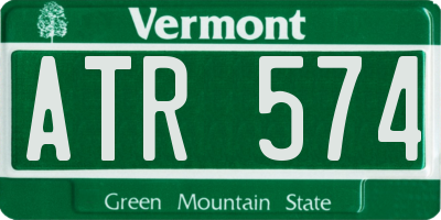VT license plate ATR574