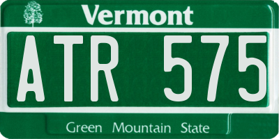 VT license plate ATR575