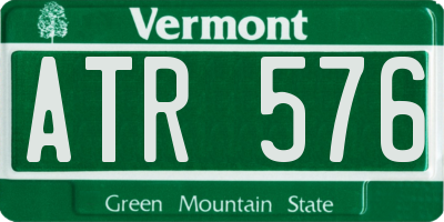 VT license plate ATR576