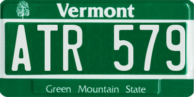 VT license plate ATR579
