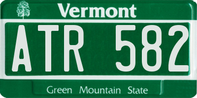 VT license plate ATR582