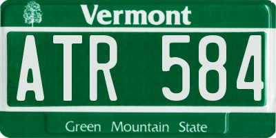 VT license plate ATR584