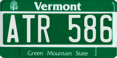 VT license plate ATR586
