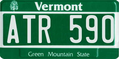 VT license plate ATR590