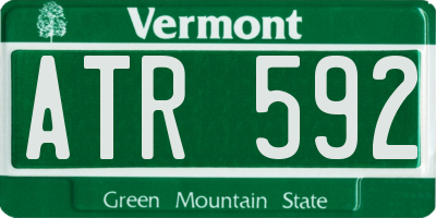 VT license plate ATR592