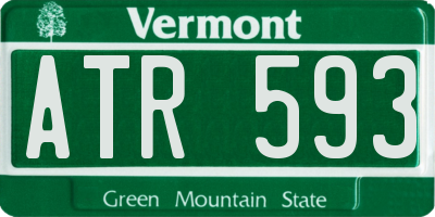VT license plate ATR593