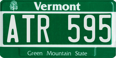 VT license plate ATR595