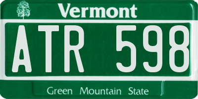 VT license plate ATR598