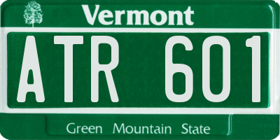 VT license plate ATR601