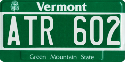 VT license plate ATR602