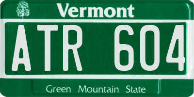 VT license plate ATR604