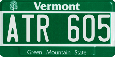 VT license plate ATR605
